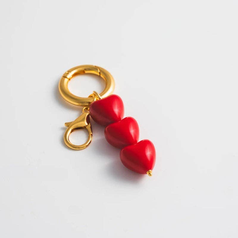 Dipped Shop – wholesale Keychain – Women's – Elegant Heart Pearl Keychain Bag Charm DP25C7871