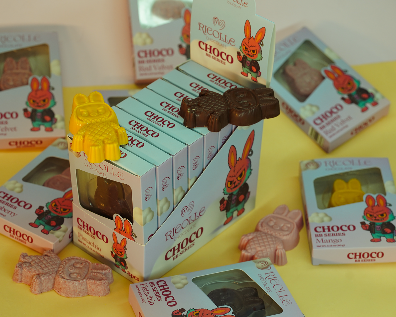 Aladdin - Vente Chocolat - Chocolat au bonbon pétillant à la mangue de la série Ricolle Babbulu (BB) - 60g (2,12oz)2