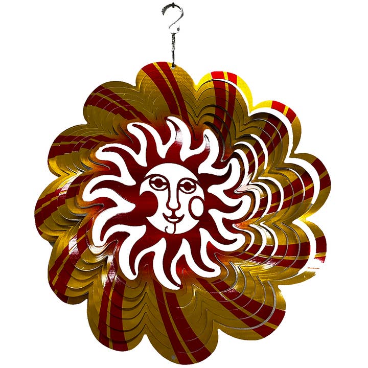 Texas Toy Distribution - Wholesale Wind Spinner - Artistic Stainless Steel Desert Sun Wind Spinner Yard Art
