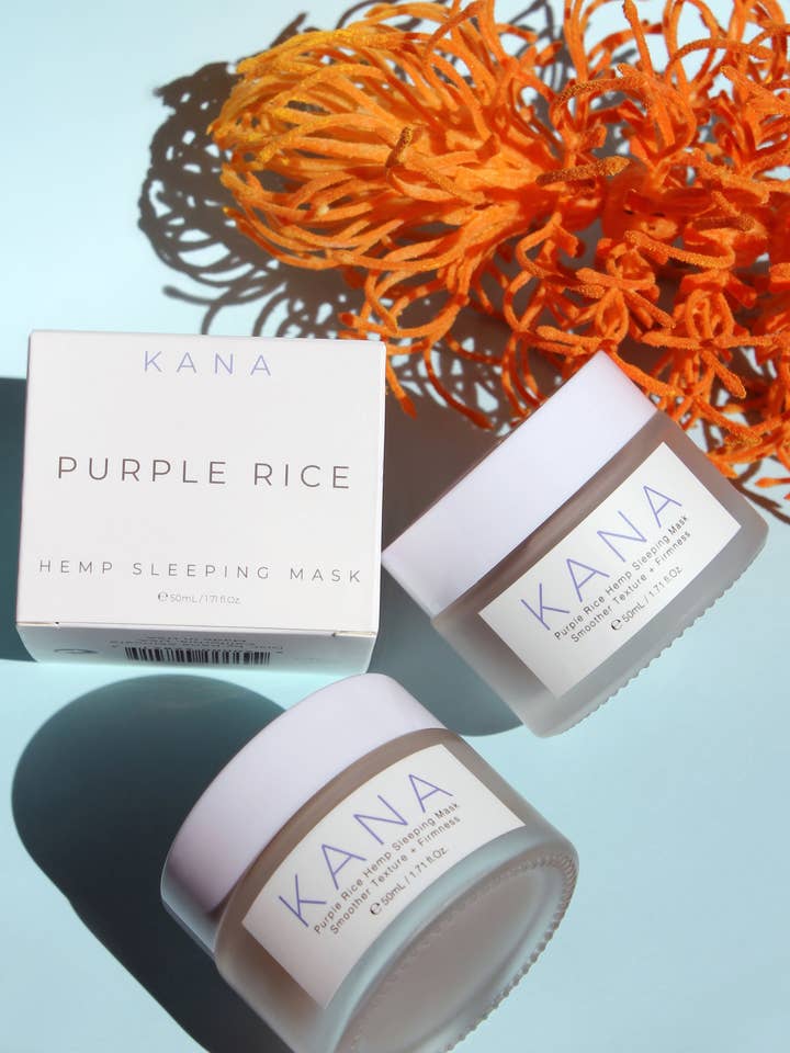 Purple Rice Sleeping Mask for wholesale by Kana Skincare