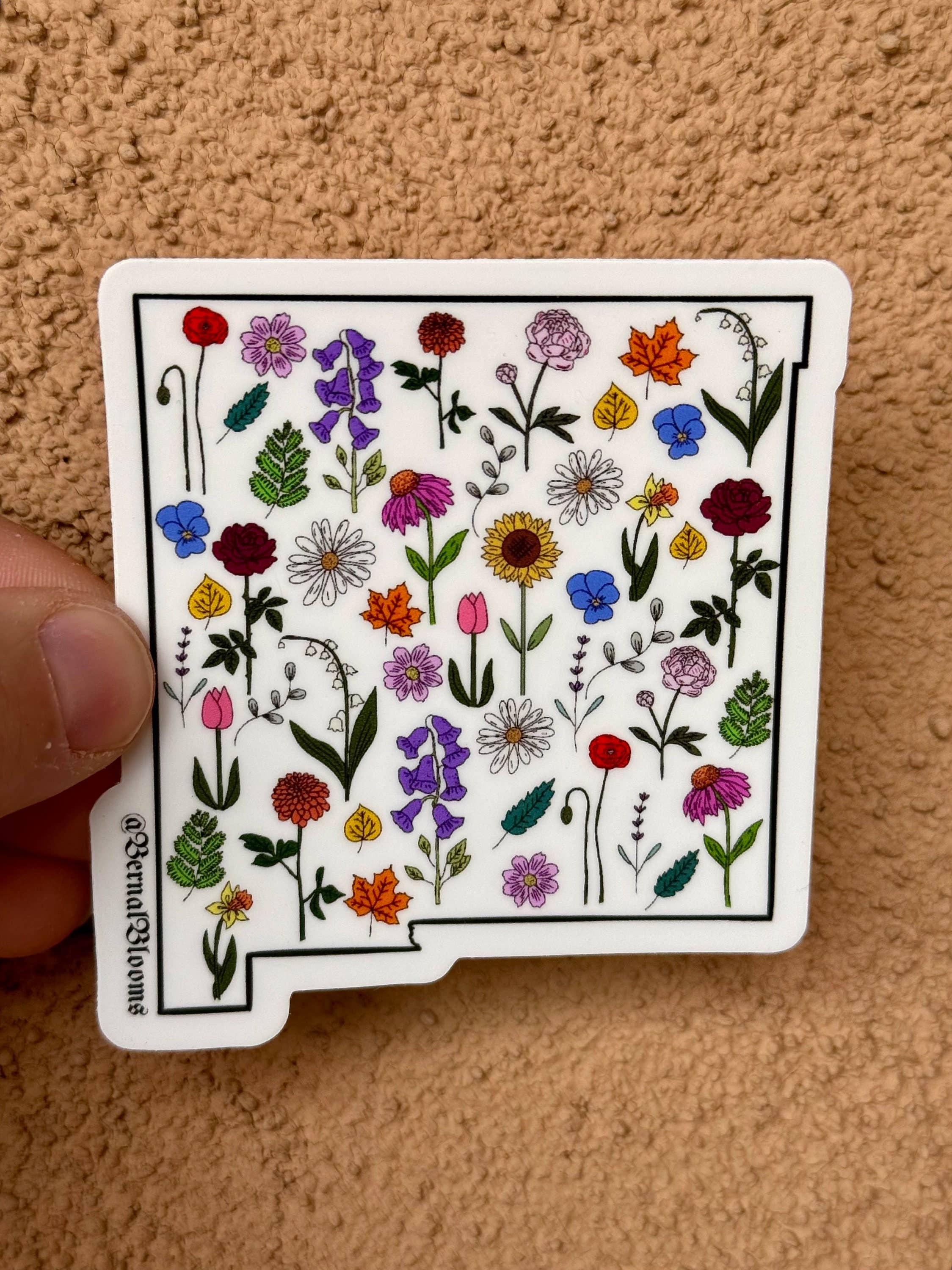 Bernal Blooms - Wholesale Sticker - New Mexico Sticker, State Sticker1