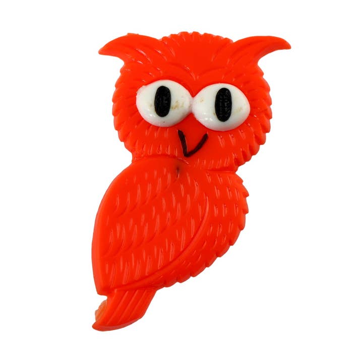 Owl pin orange DDR lapel pin for wholesale by Tribal Trade GmbH