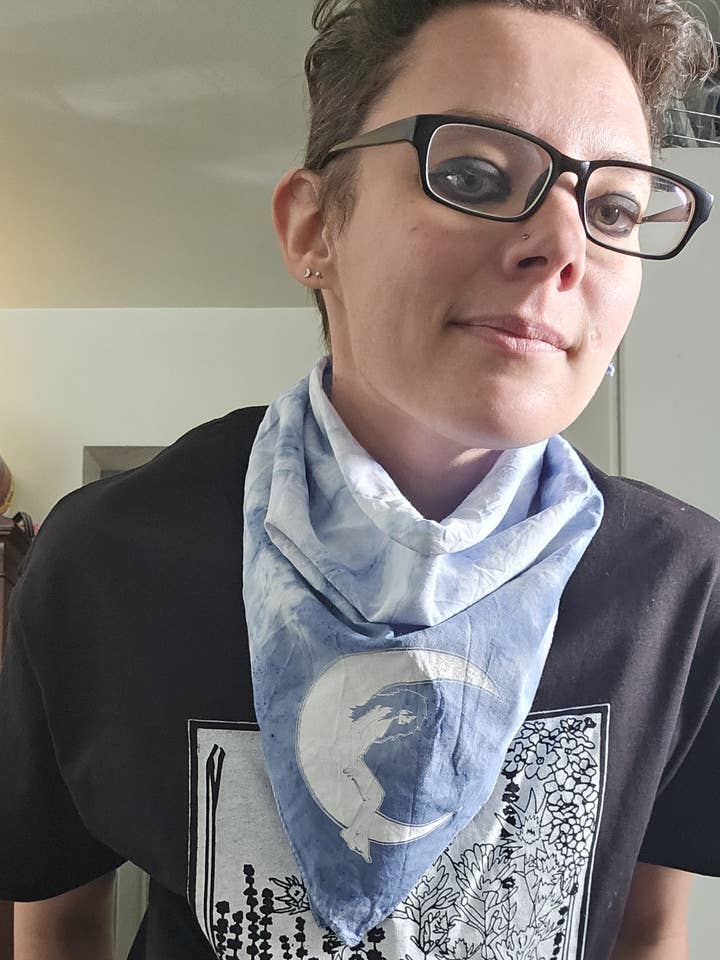 Moonbeam Tie-Dye Bandana for wholesale by Zeppy Stardust Studios