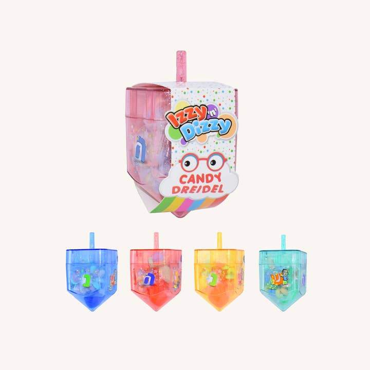 Candy Filled Dreidels - Assorted Colors for wholesale by Ner Mitzvah