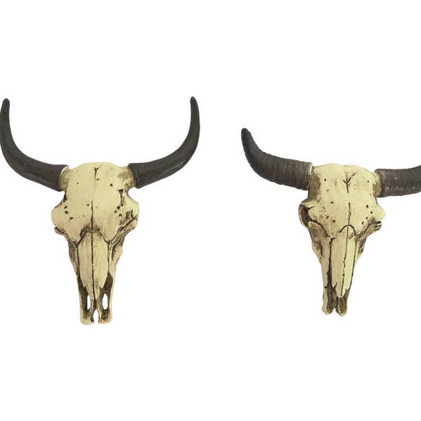 Cubby House by Malmar - Wholesale Decorative figurine - 8cm Cow Skull Magnet 2 Asstd0