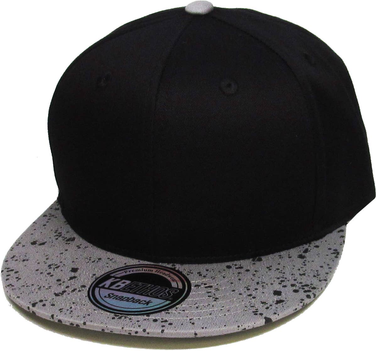 KBETHOS - Wholesale Flat Brim Cap - Men's - Cookies & Cream Brim Snapback2