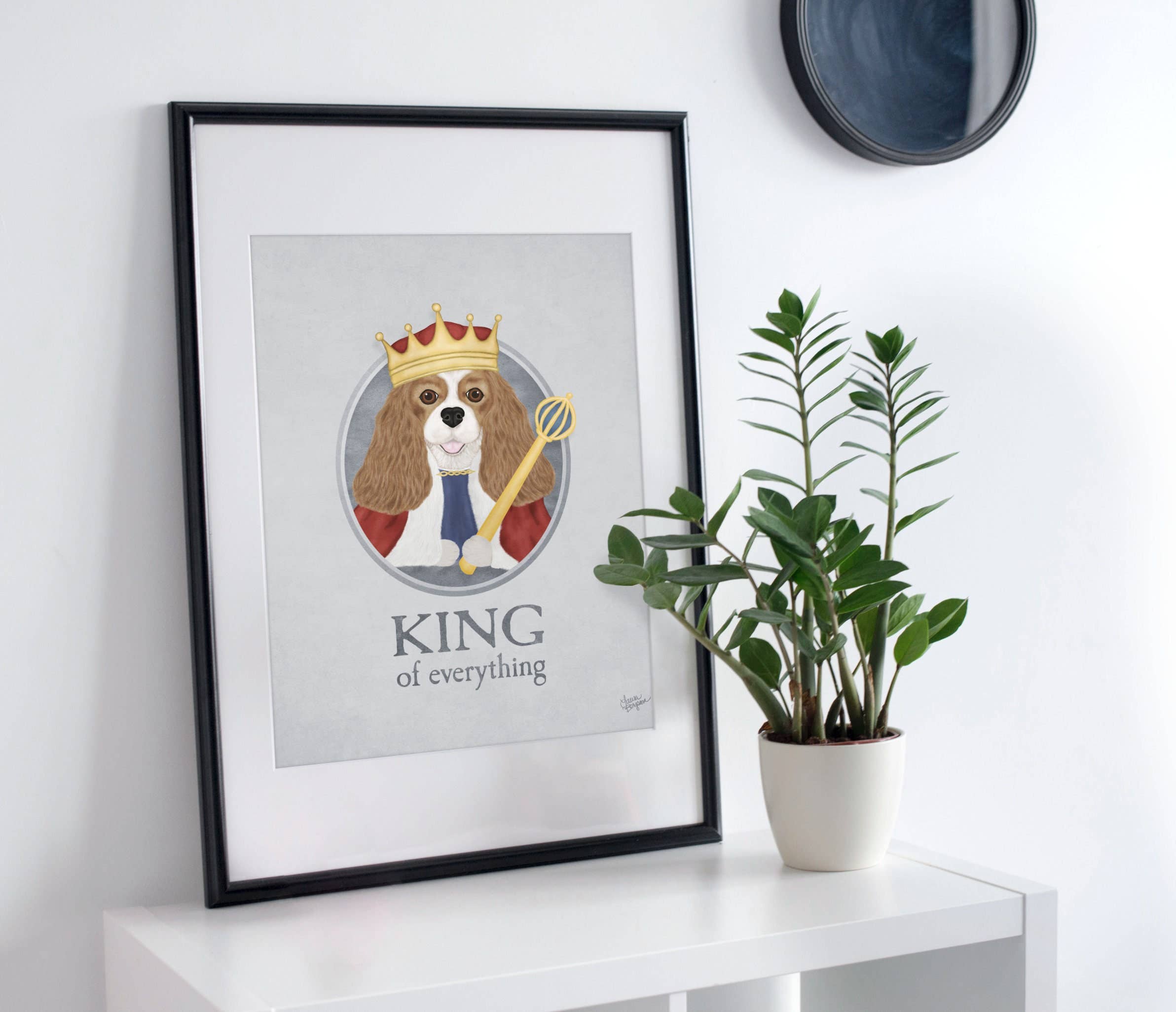 Laura Bergsma Studio - Venta al por mayor Ilustración - Lámina artística Cavalier King Charles Spaniel, diseño King3