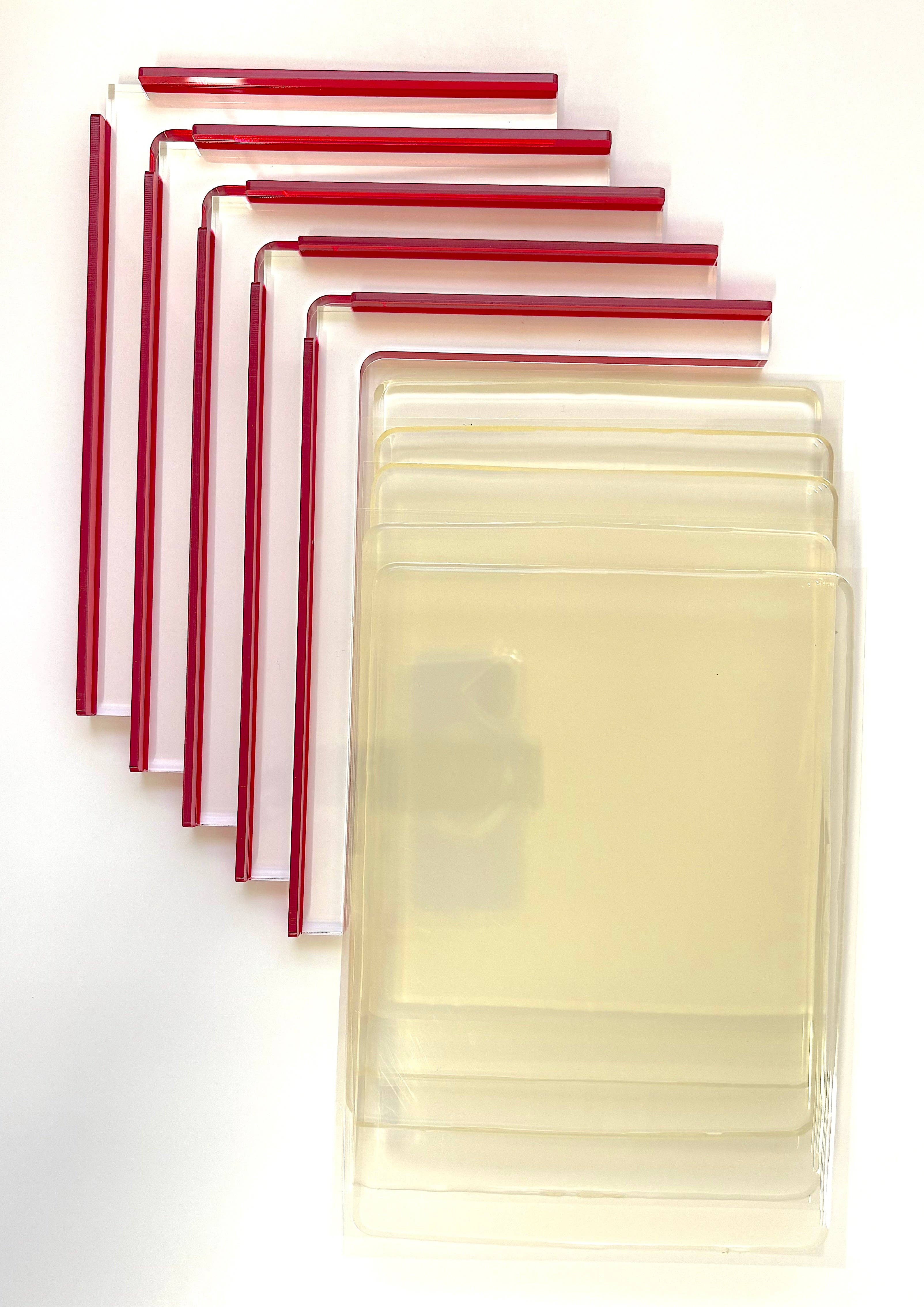 Gelli Arts - Wholesale DIY Craft Kit - NEW!!!  Combo Class Pack -  Includes   5 -- 5" x 7" Gel Plates + 5 Mini Placement Tools1