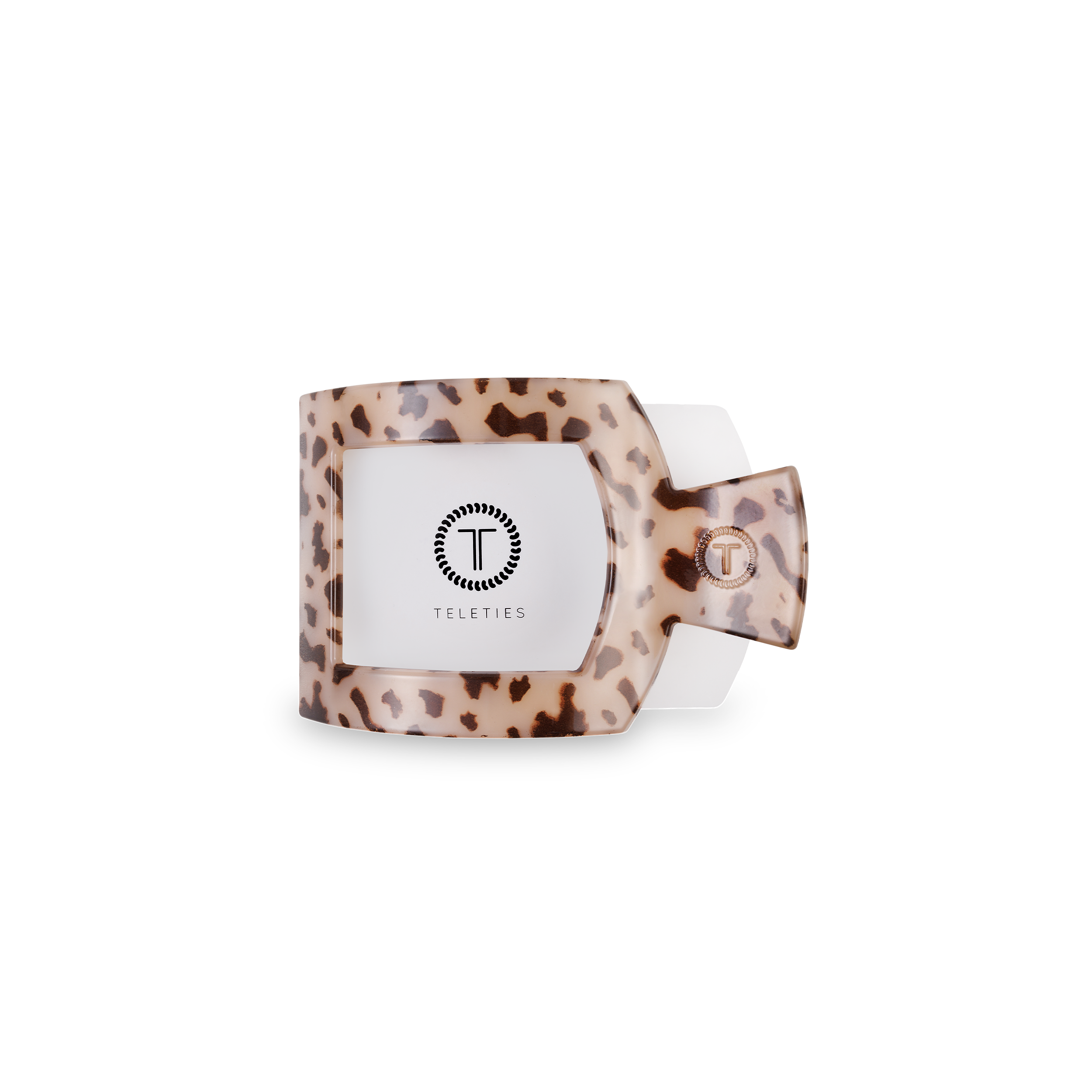 TELETIES - Wholesale Hair Clip - Women's - Square Flat Hair Clip | Small | Blonde Tortoise1