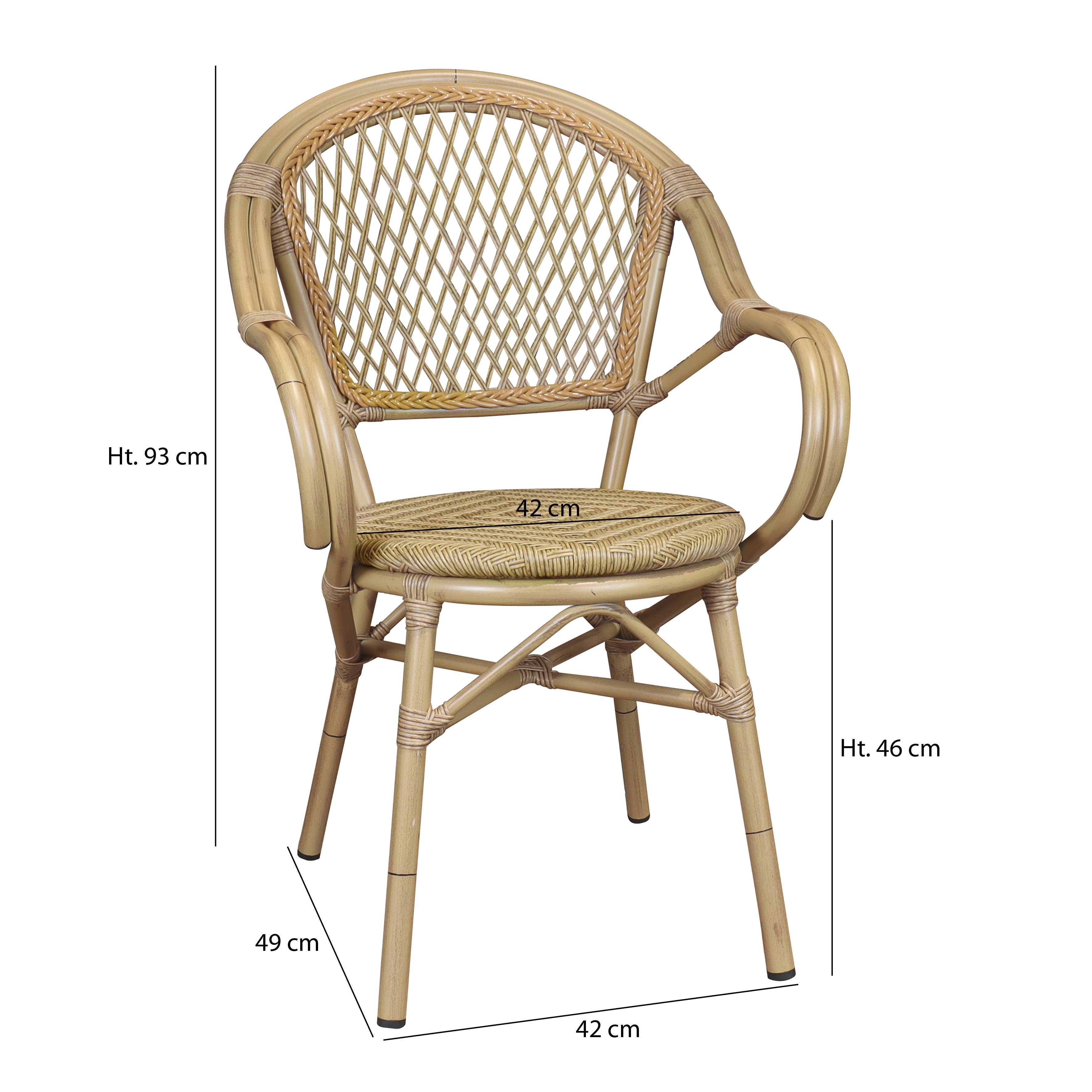 Now's Home - Wholesale Chair - Set of 2 Capri natural synthetic rattan table chairs4