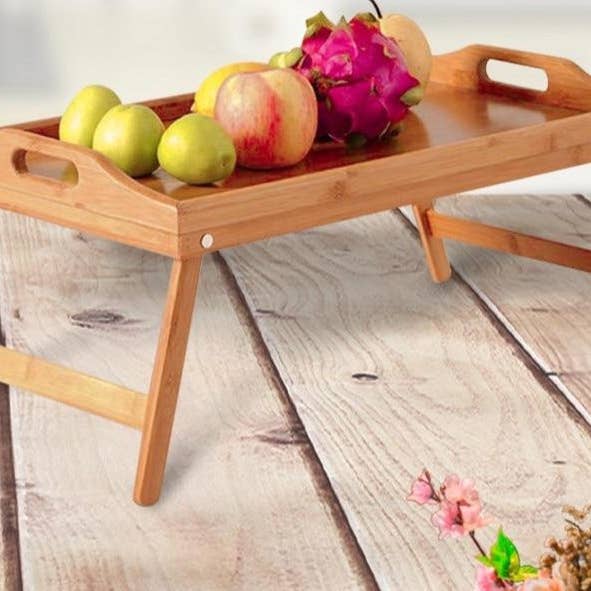 Bamboo Foldable Serving Tray for wholesale by kitchenjoint