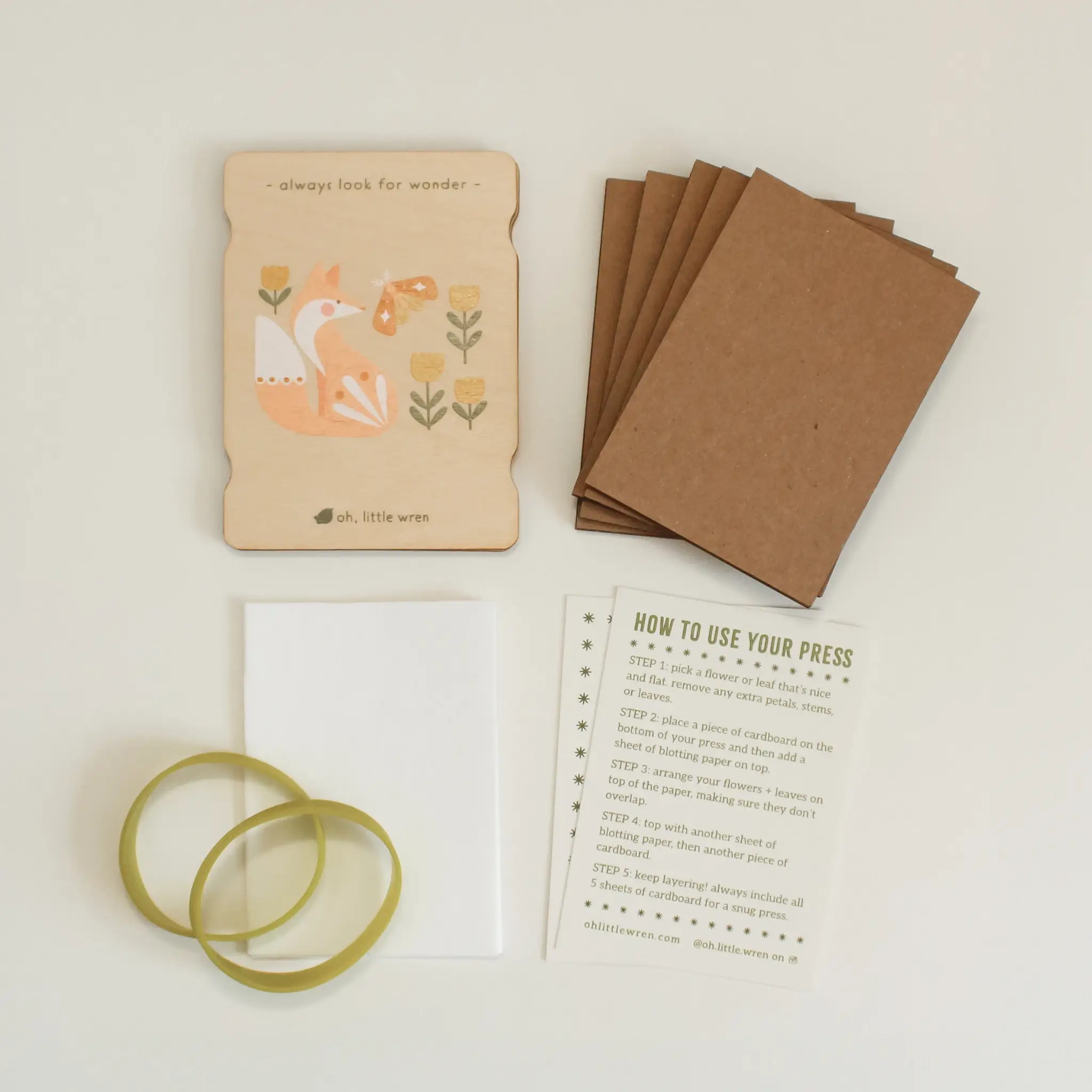 oh, little wren - Wholesale DIY Craft Kit - Kids - Little Nature Press - Mini Wooden Flower Press-Snake Design3