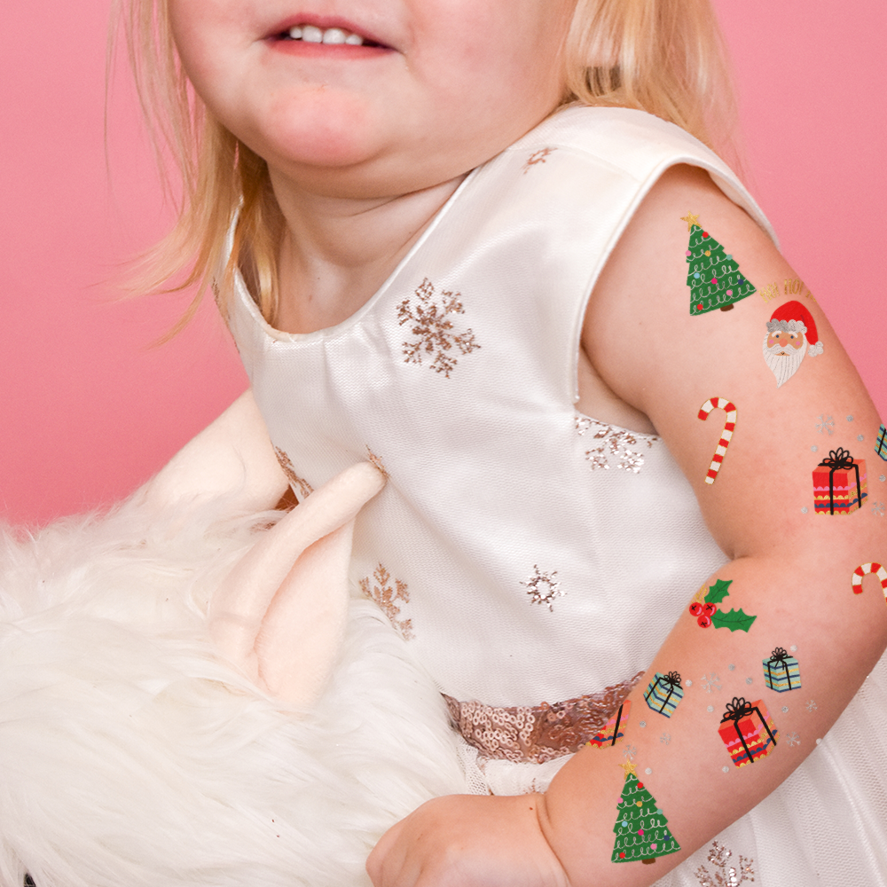 Flash Tattoos – wholesale Temporary tattoo – Child – Merry & Bright Variety Set - kids Christmas Temporary Tattoo2