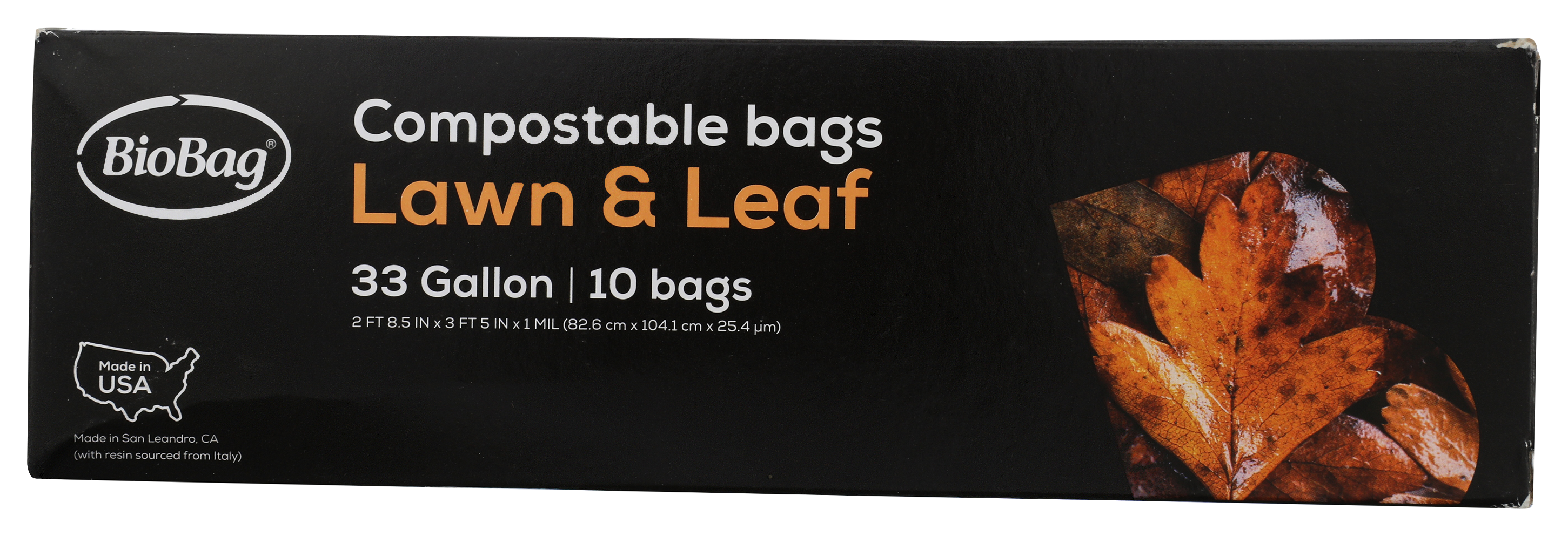 BioBag America Inc - Vendita all'ingrosso Attrezzi da giardino - Borsa normale BioBag 100% Lawn & Leaf da 10 ct (120 in totale)2