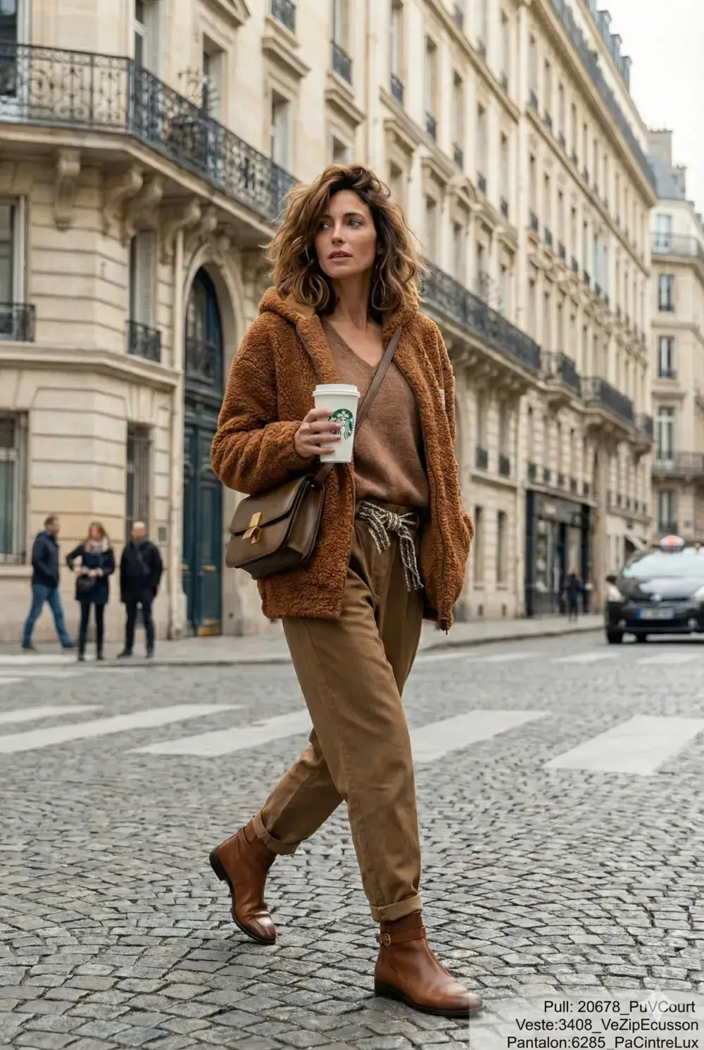 Mimi & Gogo - Wholesale Jacket - Women's - Fleece Hooded Jacket With Zip @3408_VeZipEcusson10