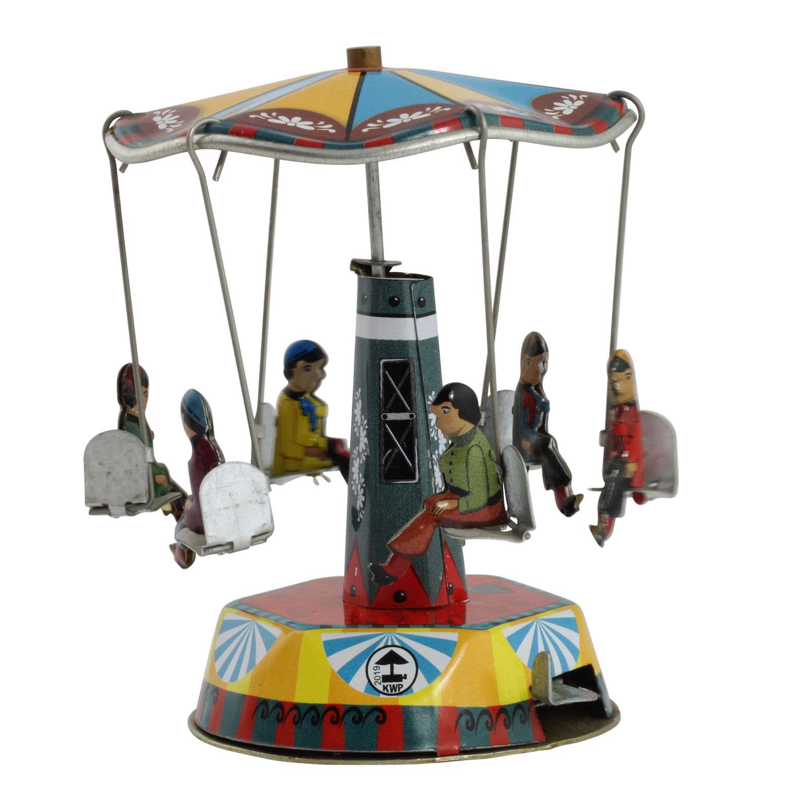 Tribal Trade GmbH - Wholesale Decorative Figurine - Tin toy carousel swing fair tin carousel 022