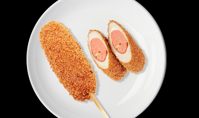 THANK YOU DONUTS & CORN DOGS – Snacks tufados por atacado – Corn Dog com Linguiça Premium de Carne Bovino (Tamanho Atacado - 50 unidades)1