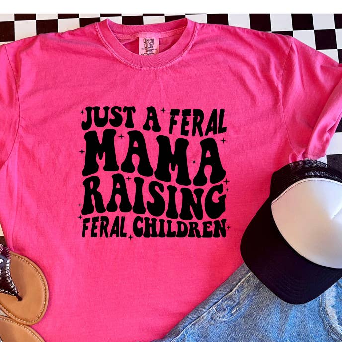 Feral Mama Graphic T-Shirt – Comfort Colors – Western Punchy for wholesale by Hazel Laine Customs LLC