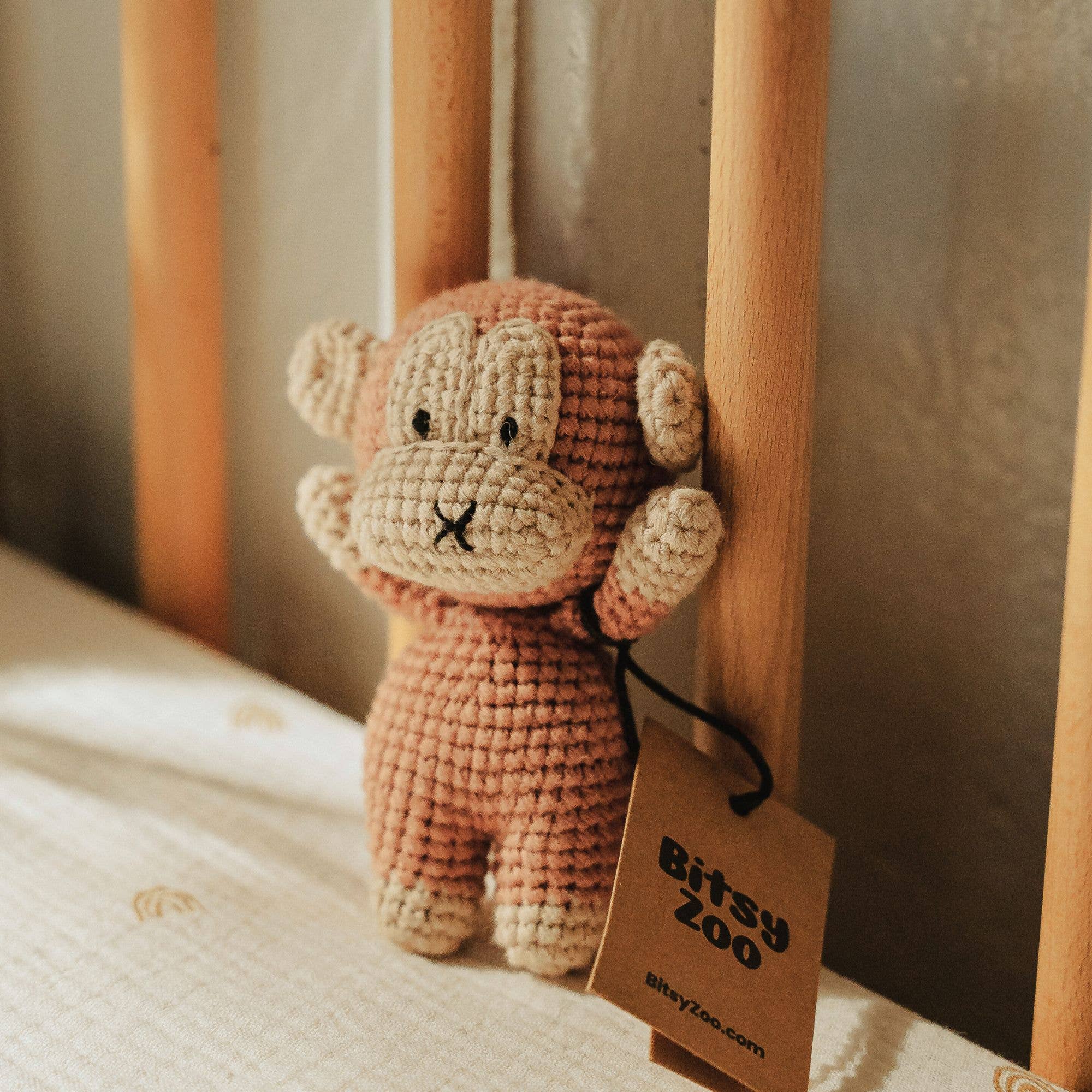 Bitsy Zoo - Wholesale Stuffed/Plush Toy - Kids & Baby - Charlie the Chunky Monkey - Bitsy Crochet Animal