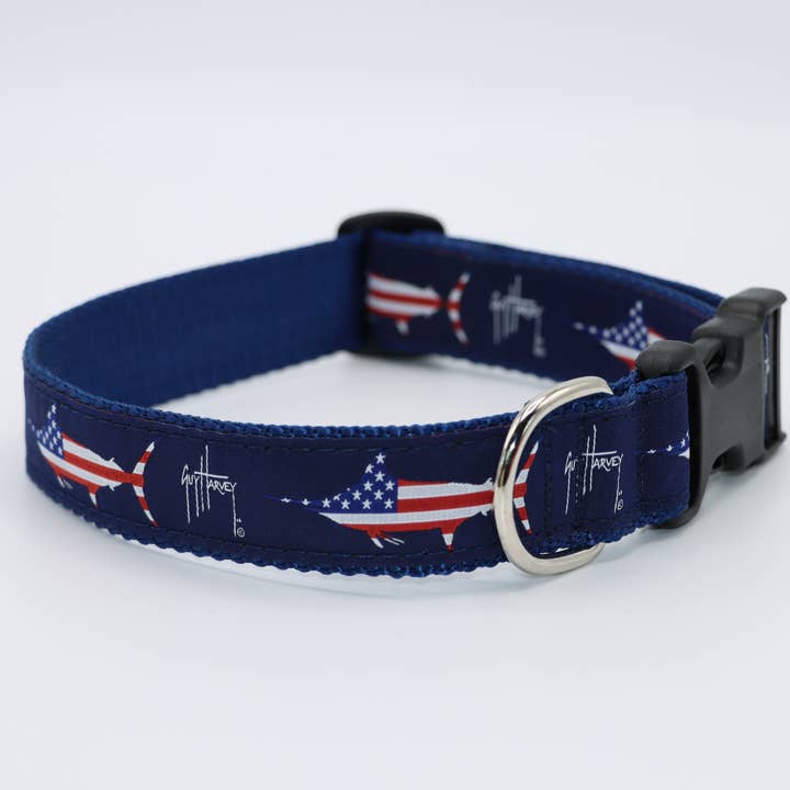 Preston Ribbons - Wholesale Pet Collar - Dog - Guy Harvey USA Marlin #GH553