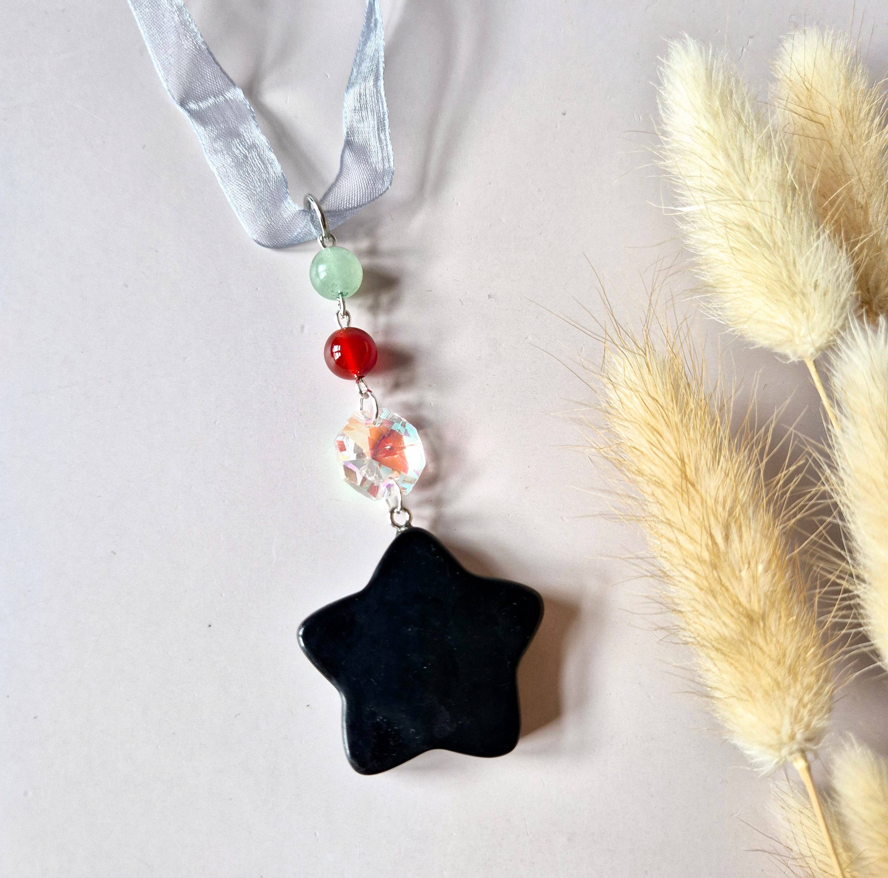 Moonlight Gemstones - Wholesale Suncatcher - Random Gemstone Christmas Star Pendants / Suncatchers4