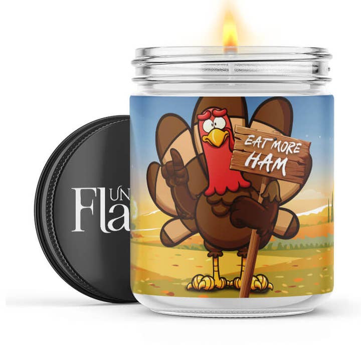 Eat More Ham Candle for wholesale by Uncommon Flame