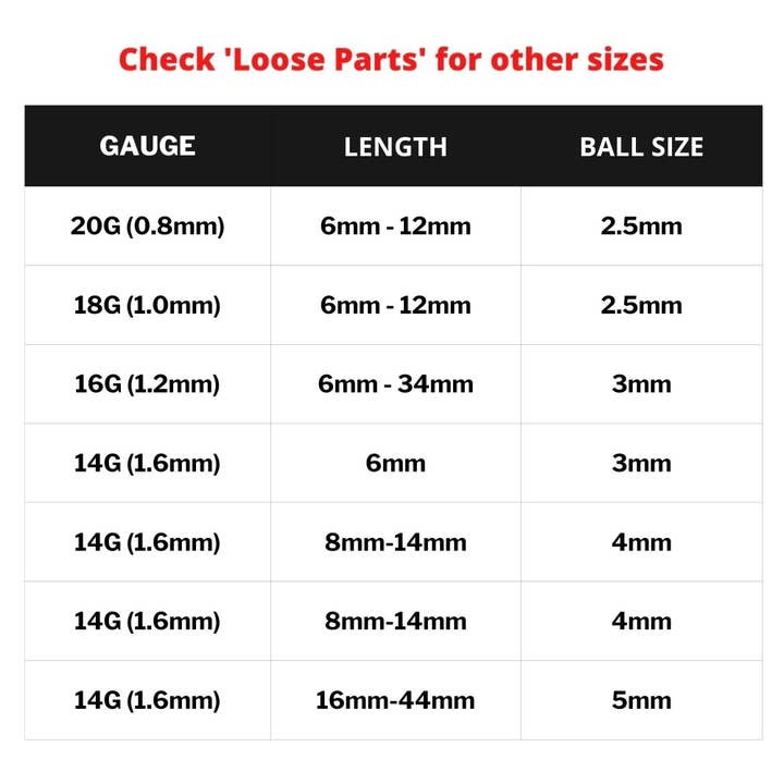 Bodytrend – wholesale Nose ring – Toungue Barbell Single Gemball Colorful-Surgical Steel 316L4