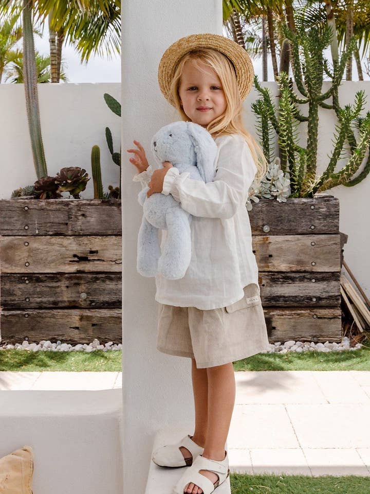 OB Australia - Wholesale Security/Cuddle Blanket - Baby - Baxter Bunny Soft Blue Comforter Toy 12"/ 30cm