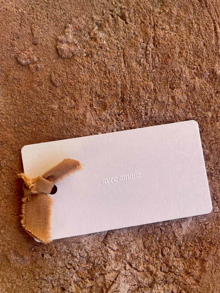 Cadeaulabels 'avec amour' voor wholesale door Pas de deux