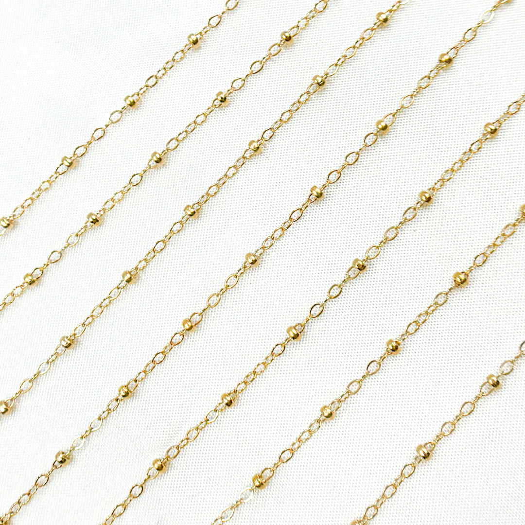 Jewels & Chains – Colar de elos e correntes por atacado – Corrente Satélite de 14k com 1200GF.5