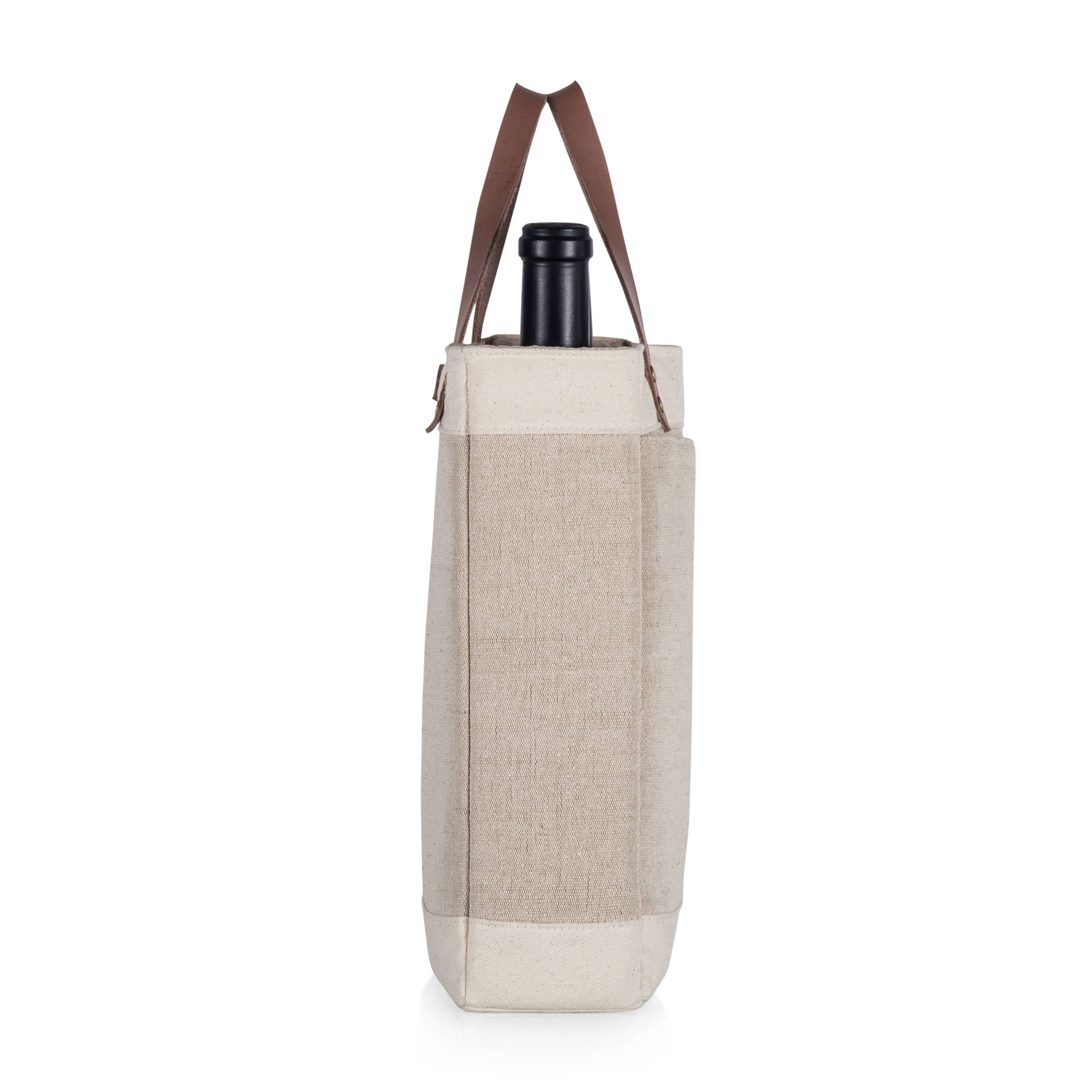 Beige Pinot - Jute 2 Bottle Insulated Wine Bag for wholesale on Faire11