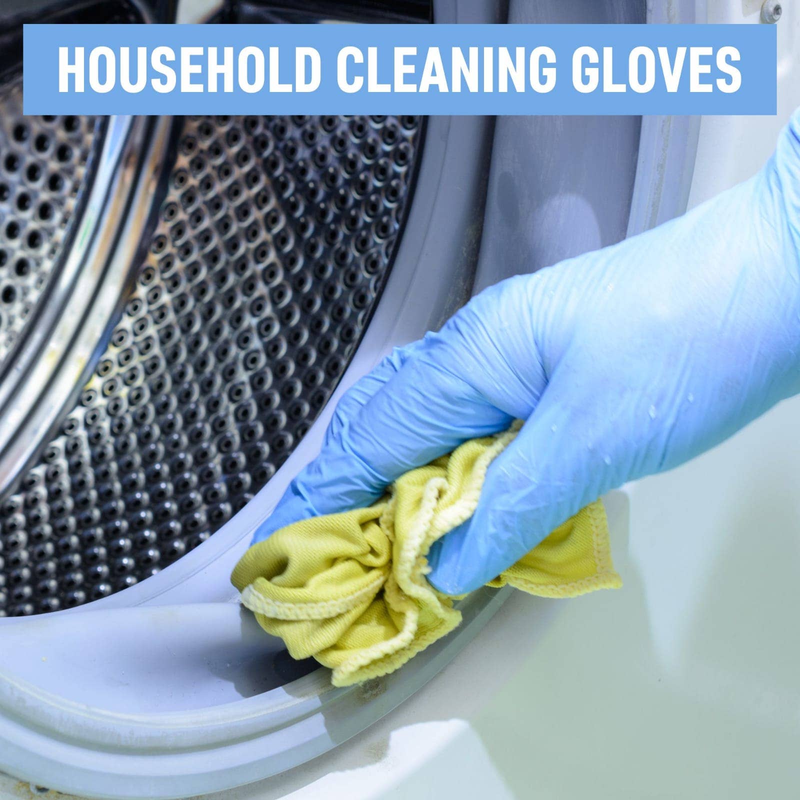 Crover - Wholesale Cleaning Gloves - DRE Blue Synthetic Nitrile Blend Gloves, Latex & Powder Free3