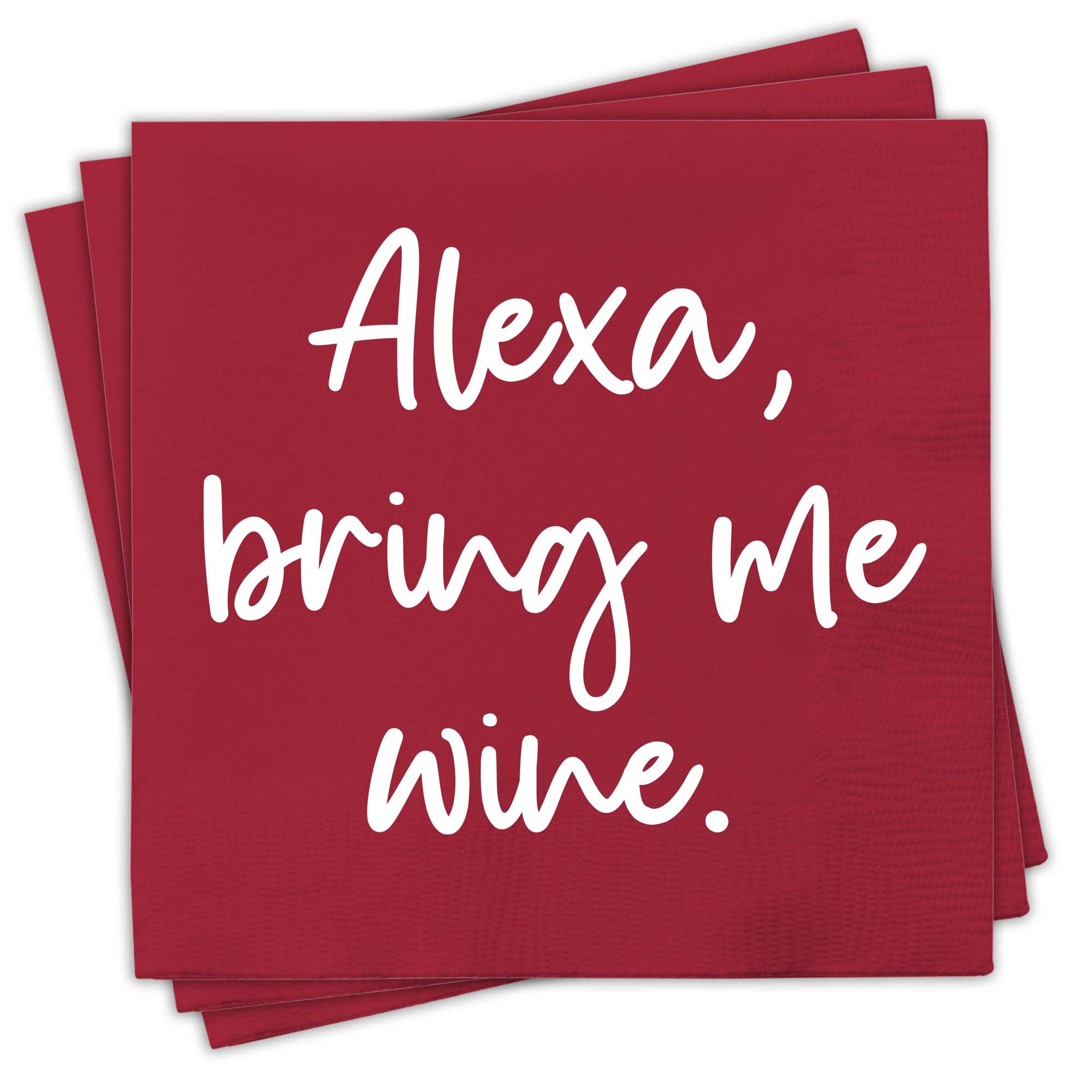 Chris’s Stuff Inc. - Wholesale Disposable Napkin - Funny Cocktail Napkins - Alexa 0