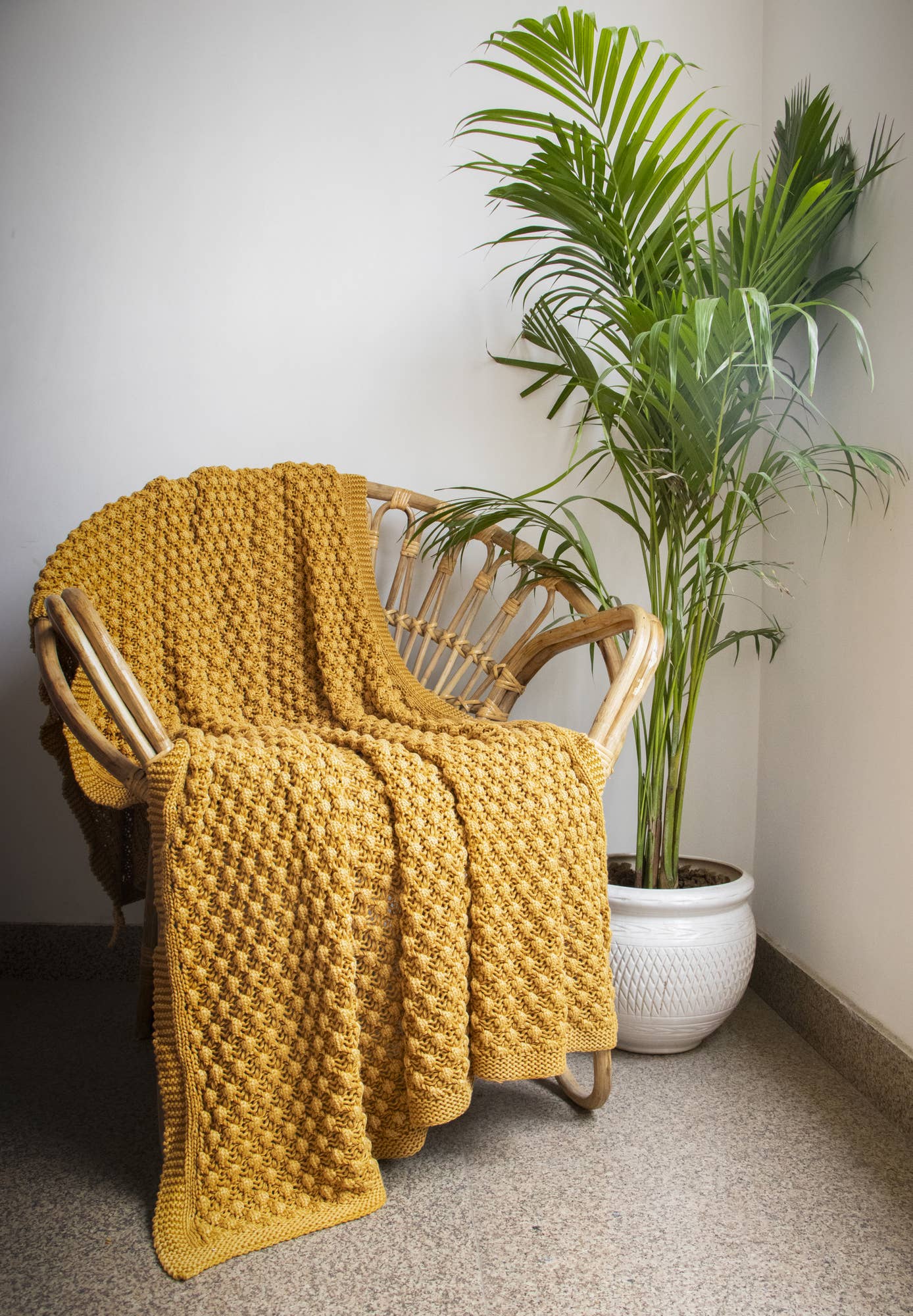 Darzzi - Wholesale Throw Blanket - Popcorn Cotton Knitted Throw Blanket4