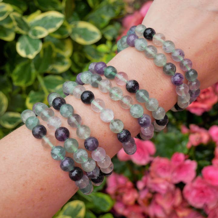 Fluorite Beaded Bracelets 8mm for wholesale by The Healing Sanctuary
