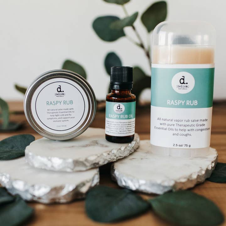 Raspy Rub Natural Healing Salve for wholesale by Delish Naturals
