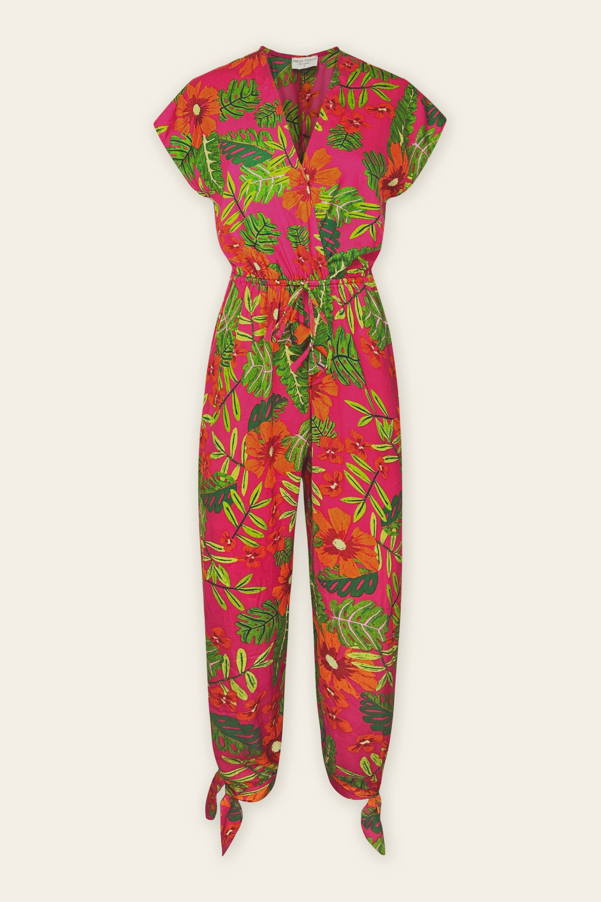 KONGELIG TROPISK Summer Night Dolman ærmet buksedragt med slips (1) for engroshandel på Faire5