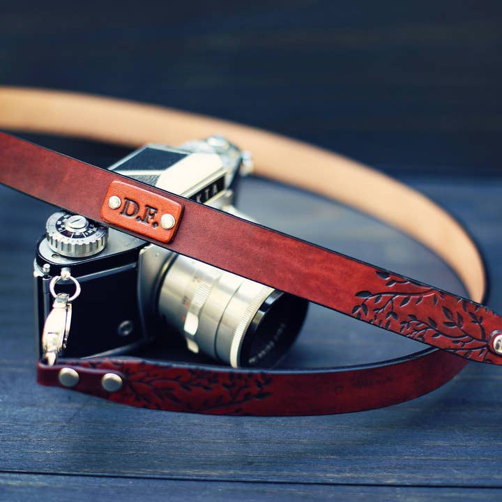 Foytik – wholesale Camera strap – Custom Leather Camera Strap 1" wide Tree Branches