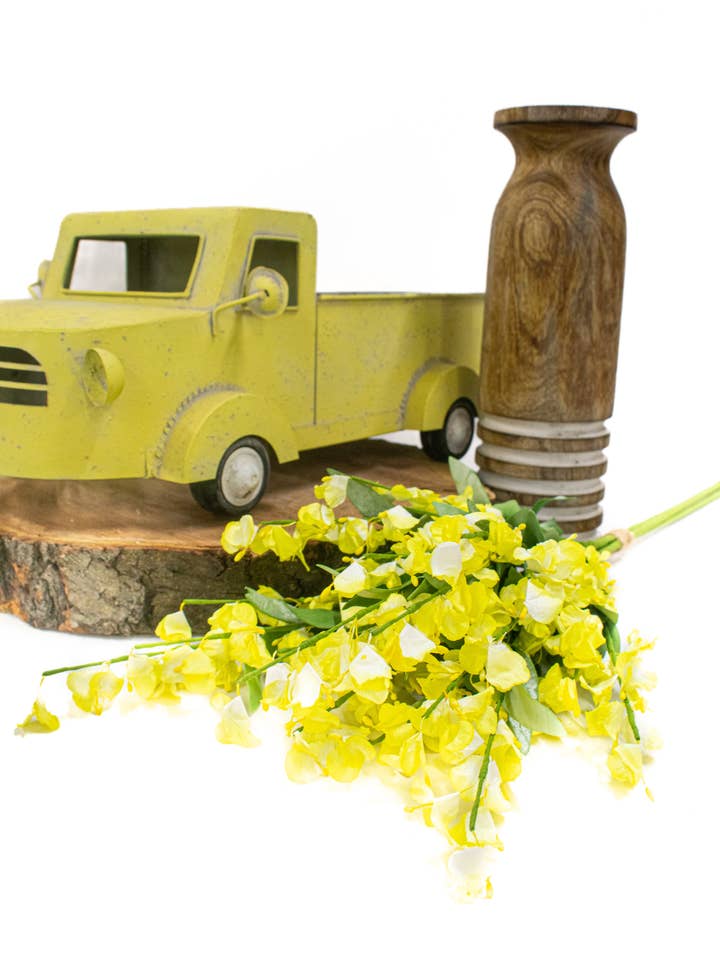 Yellow Wisteria Bush 28in for wholesale by Wholesale Home Decor