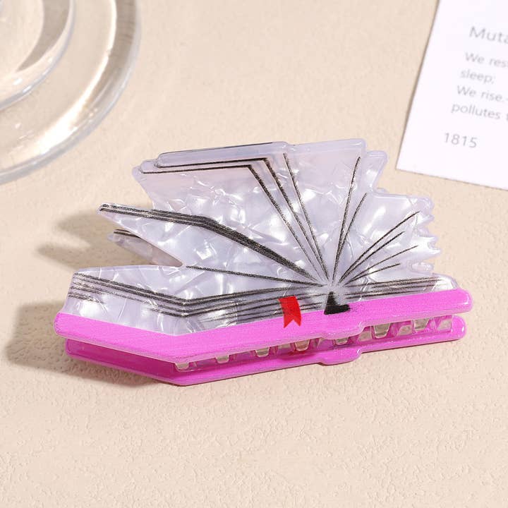 SoapElenGlen - Wholesale Hair clip – Women’s - Creative Colorful 3D Book Shape Hair Claw Clip6