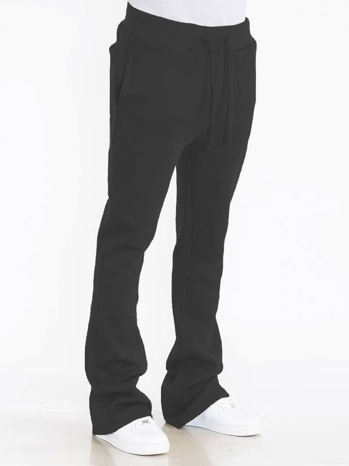 WEIV - Wholesale Pants - Men's - Solid Stacked Flare Track Pants TP133