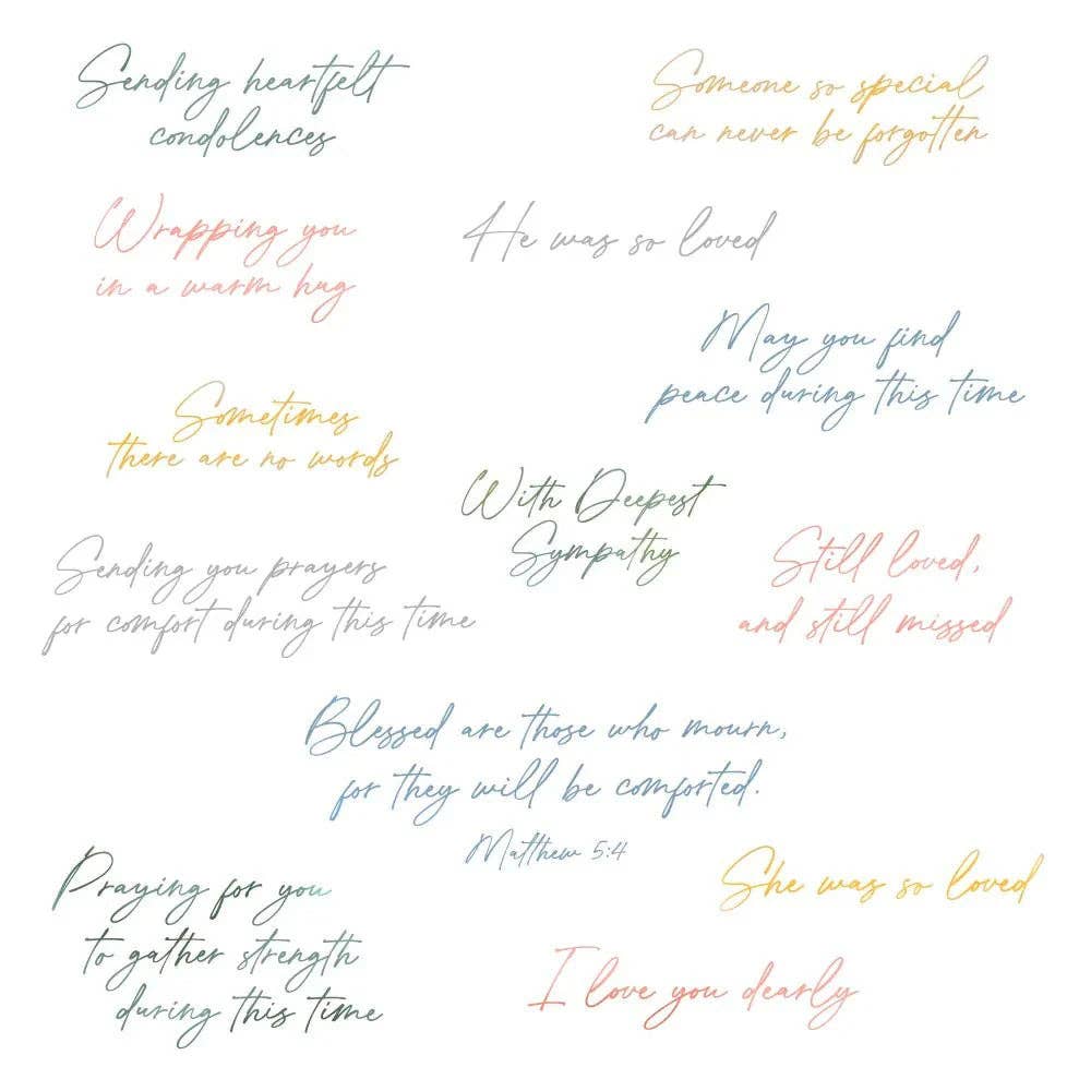 Honey Bee Stamps - Vendita all'ingrosso Timbro in gomma/decorativo - Sentite Condoglianze - Set di Timbri in Fotopolimero 5x6,50