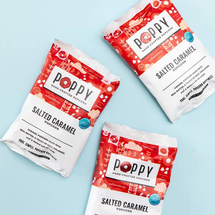 Poppy Hand-Crafted Popcorn - Wholesale Popcorn - Salted Caramel Snack Bag0
