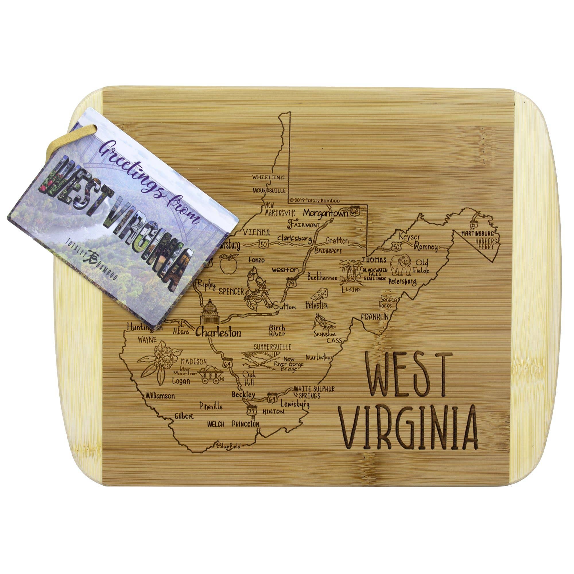 Totally Bamboo - Wholesale Cutting Board - A Slice of Life West Virginia Cutting & Charcuterie Board1