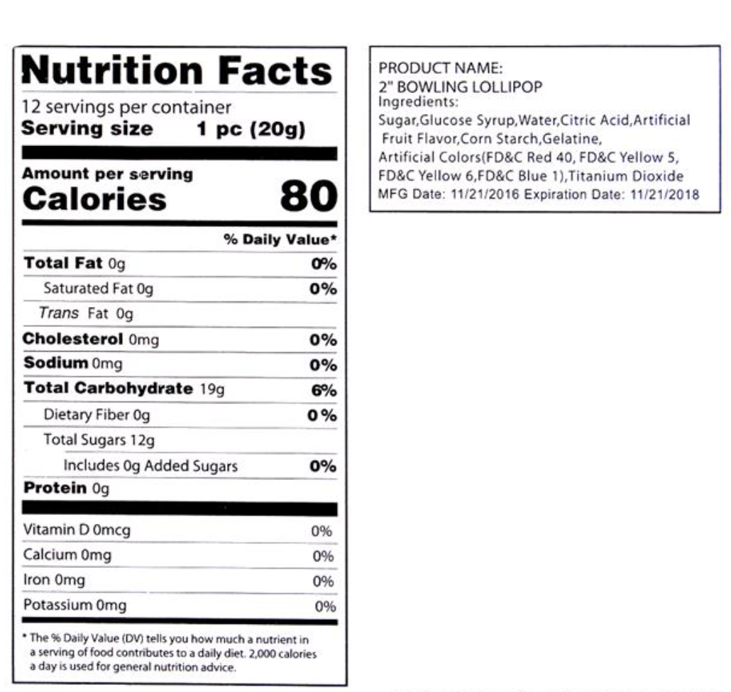La Luna Bella - Toys - Vente Sucettes - Bonbons BOWLING LOLLIPOP LLB de 2 po3