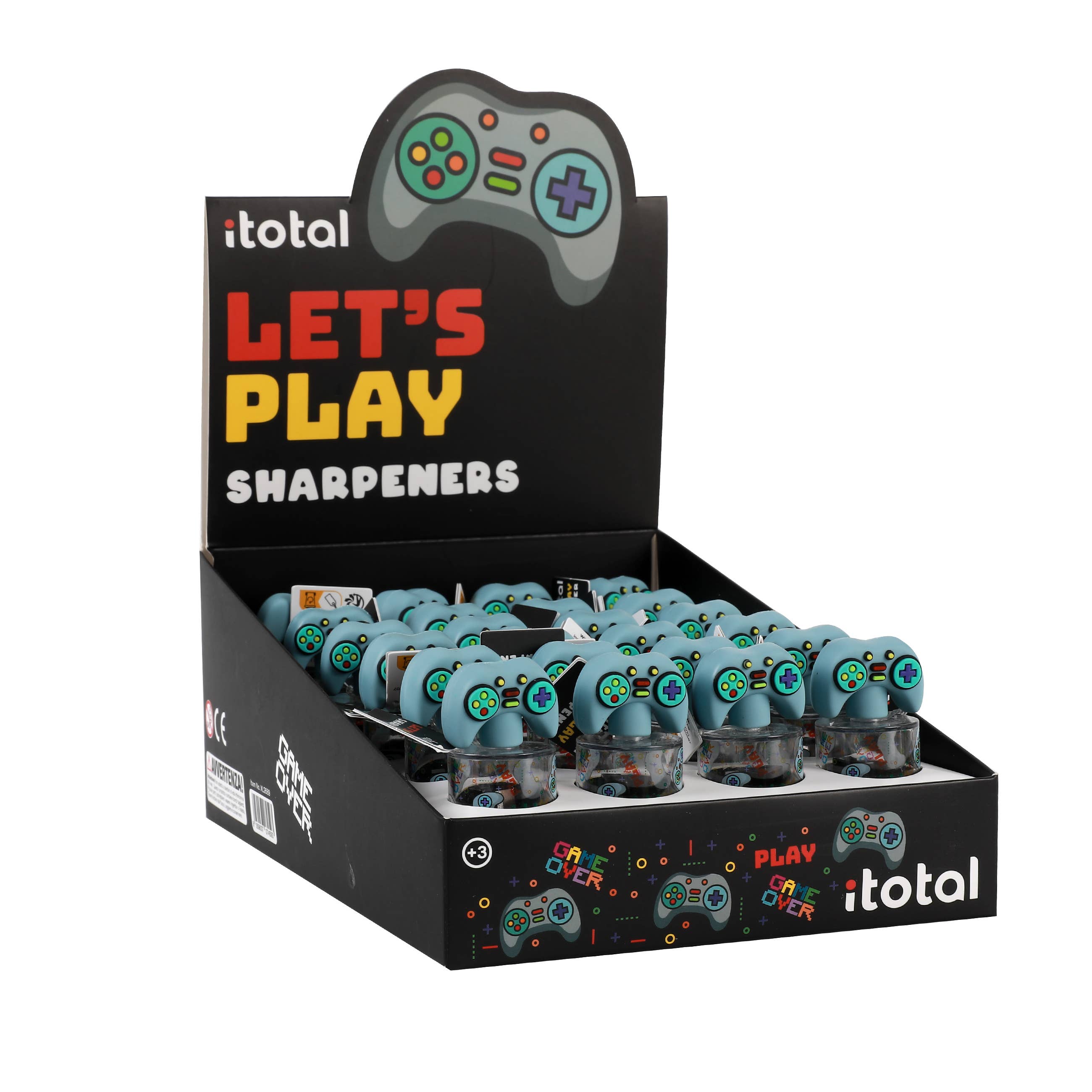 I-Total, I-Drink - Wholesale Retailer Display - Kids & Baby - Pencil Sharpener Let's Play - Display 24 Pcs1