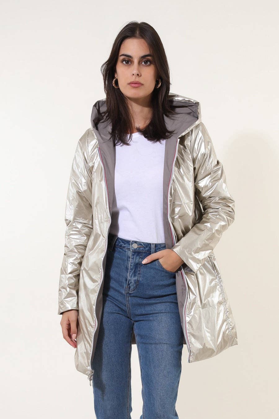 Laura Jo - Wholesale Raincoat - Women's - Mid-season reversible long raincoat19