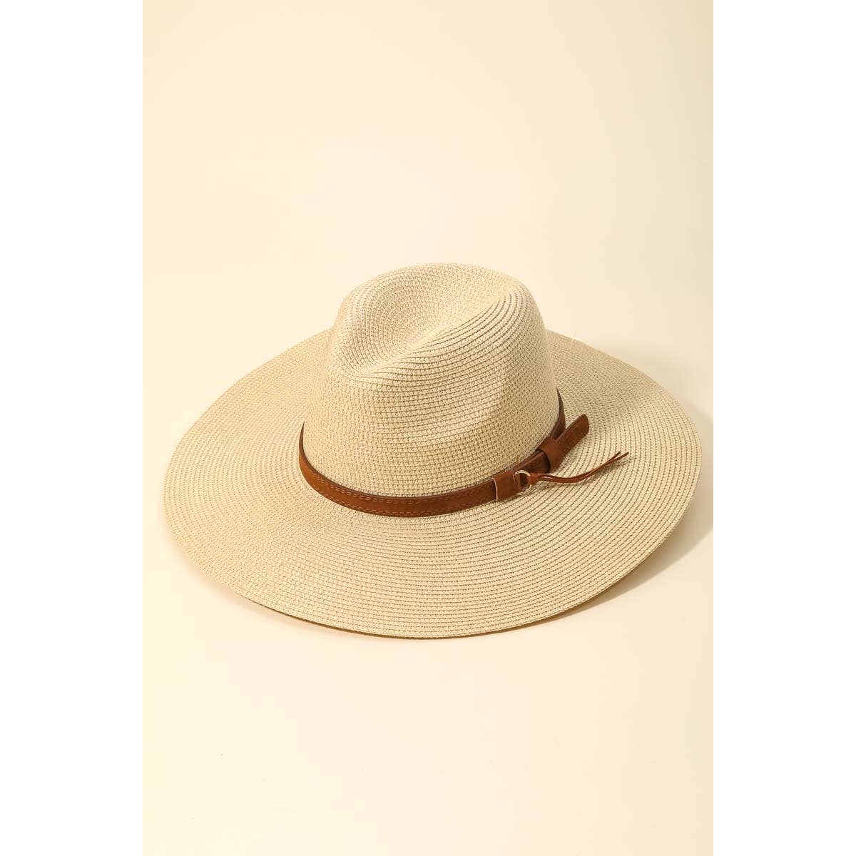 Anarchy Street - Wholesale Straw Hat - Women's - Leather Belt Straw Fedora Hat6