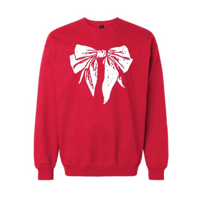 Sudadera Roja con Lazo para Jóvenes para venta al por mayor de HOMETOWN APPAREL CO.