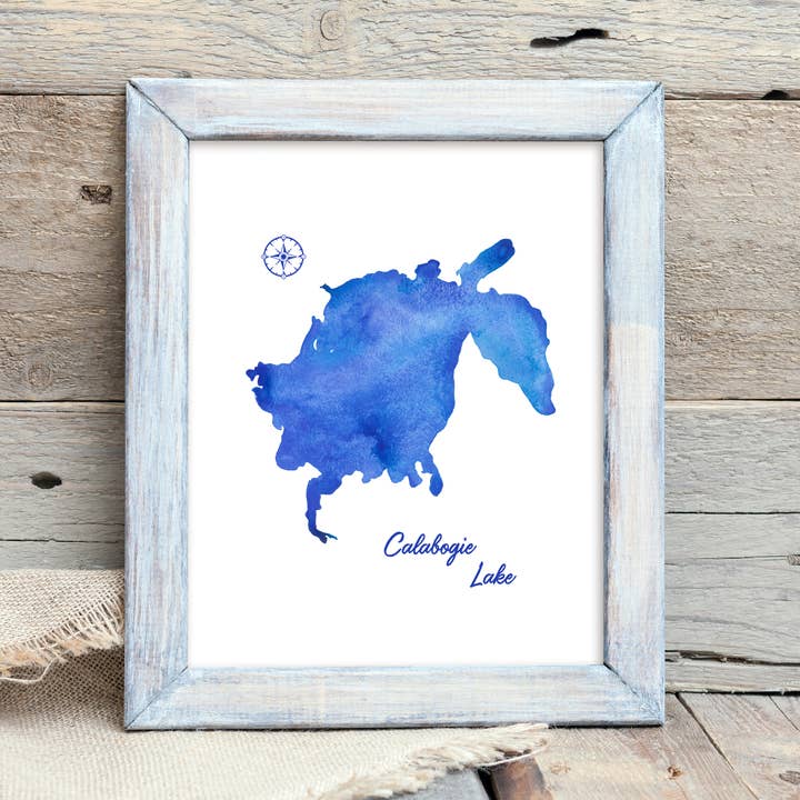 Lago Calabogie//Stampa artistica ad acquerello per la vendita all'ingrosso da parte di Heirloom Island